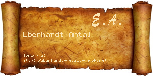 Eberhardt Antal névjegykártya